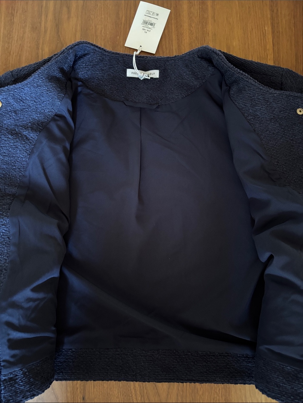 FREE ASSEMBLY COLLARLESS TWEED JACKET - Picture 11 of 12